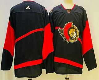 Mens Ottawa Senators Blank Black 2022 Reverse Retro Authentic Jersey